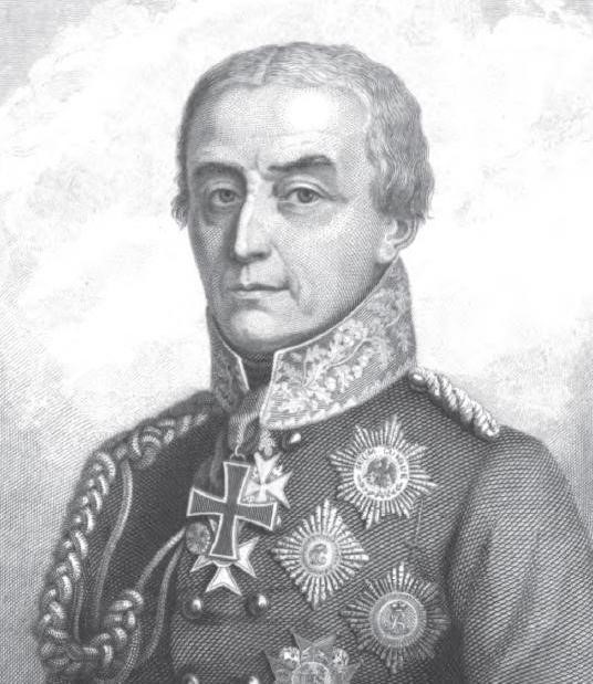 Friedrich Wilhelm von Bülow (rycina Trojsina z książki K. A. Varnhagena von Ense, Leben des Generals Grafen Bülow von Dennewitz).